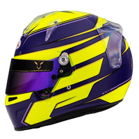 Thumbnail for Bell KC7-CMR Lewis Hamilton Karting Helmet 2022 FIA CMR2016 left side view in yellow and purple