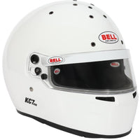 Thumbnail for Bell KC7-CMR Pro white kart helmet shown from front left angle