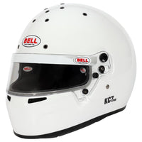 Thumbnail for Bell KC7-CMR Pro white karting helmet shown from front right angle