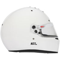 Thumbnail for Left side profile of Bell KC7-CMR Pro white karting helmet