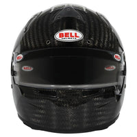 Thumbnail for Front view of Bell KC7 CMR Ultra Carbon youth karting helmet with visor installed