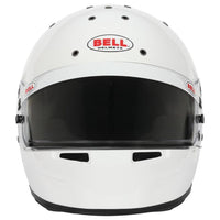 Thumbnail for Bell KC7-EV CMS Pro White helmet straight-on front view with visor closed