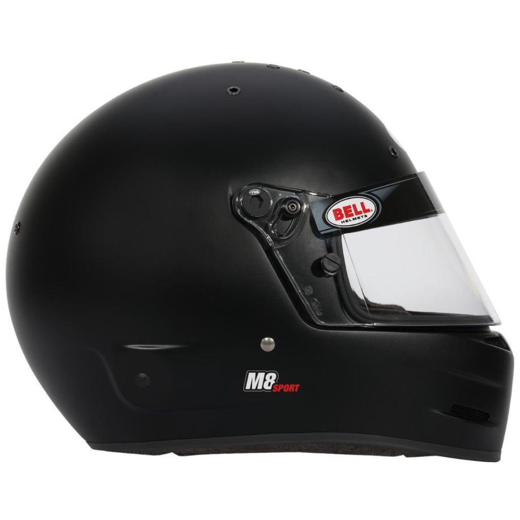 Bell M8 Sport matte black helmet right side profile image