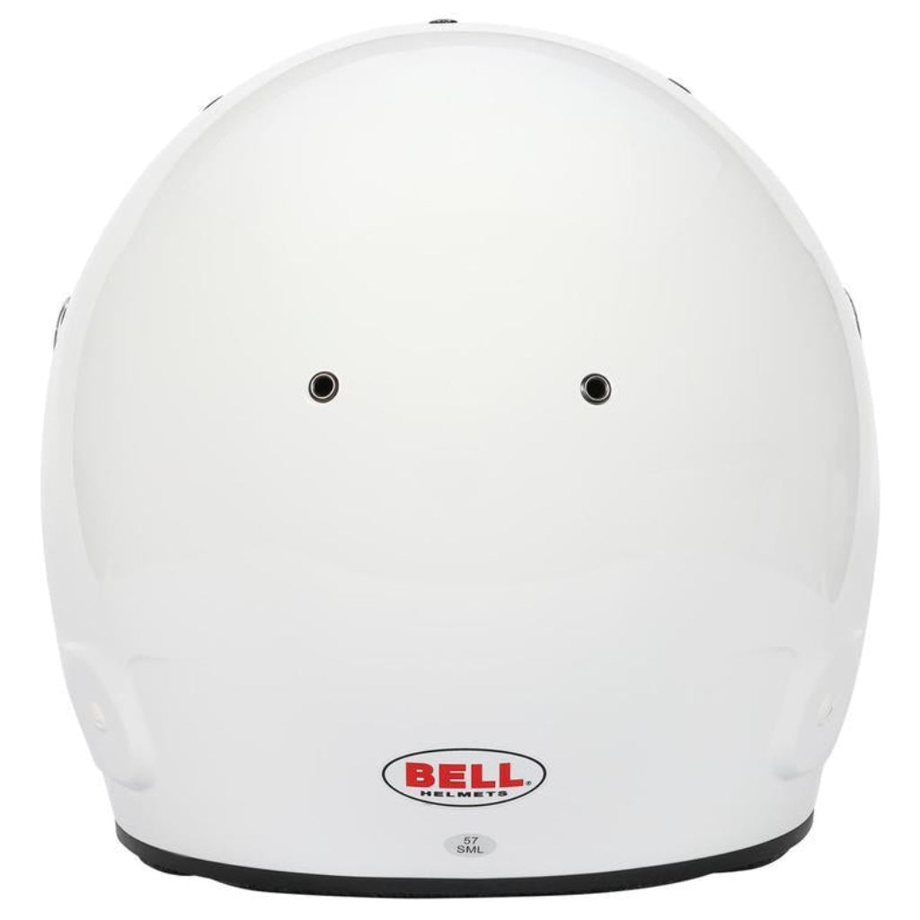 Bell M8 Sport white helmet rear shell view image