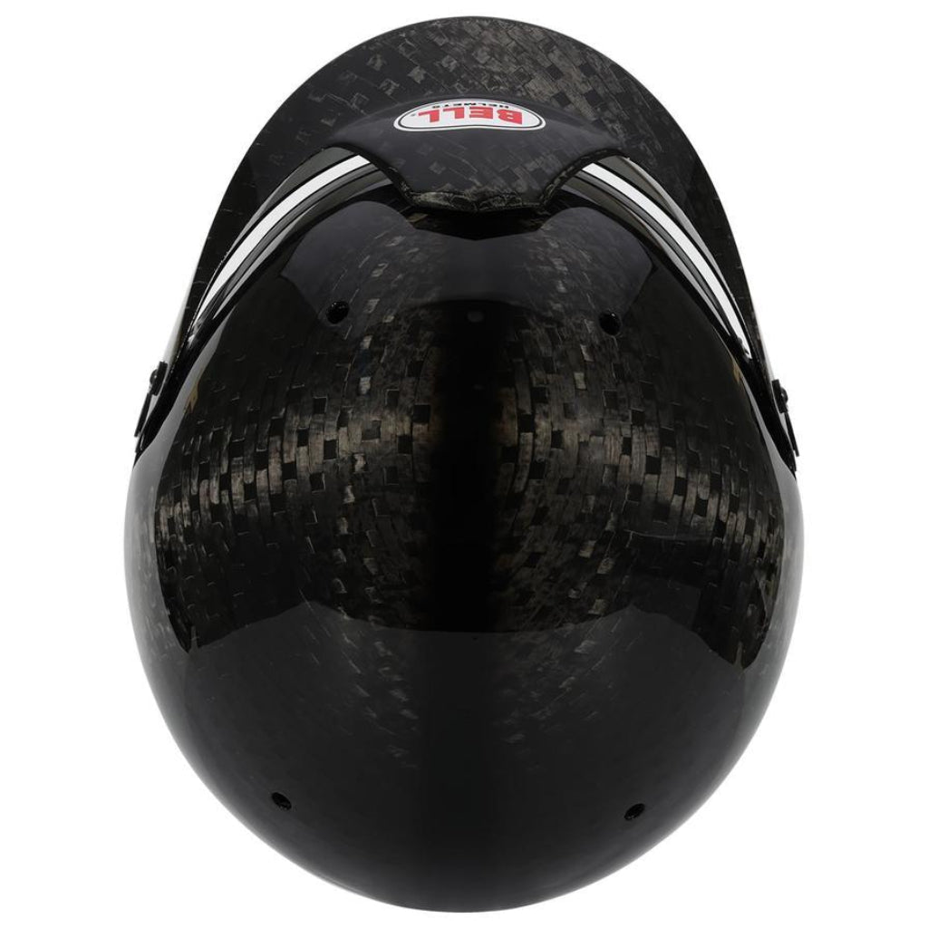 Bell MAG-10 ULTRA Carbon open-face helmet top view with peak visor
