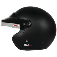 Thumbnail for Bell MAG Sport matte black open face helmet left side profile with visor hardware image