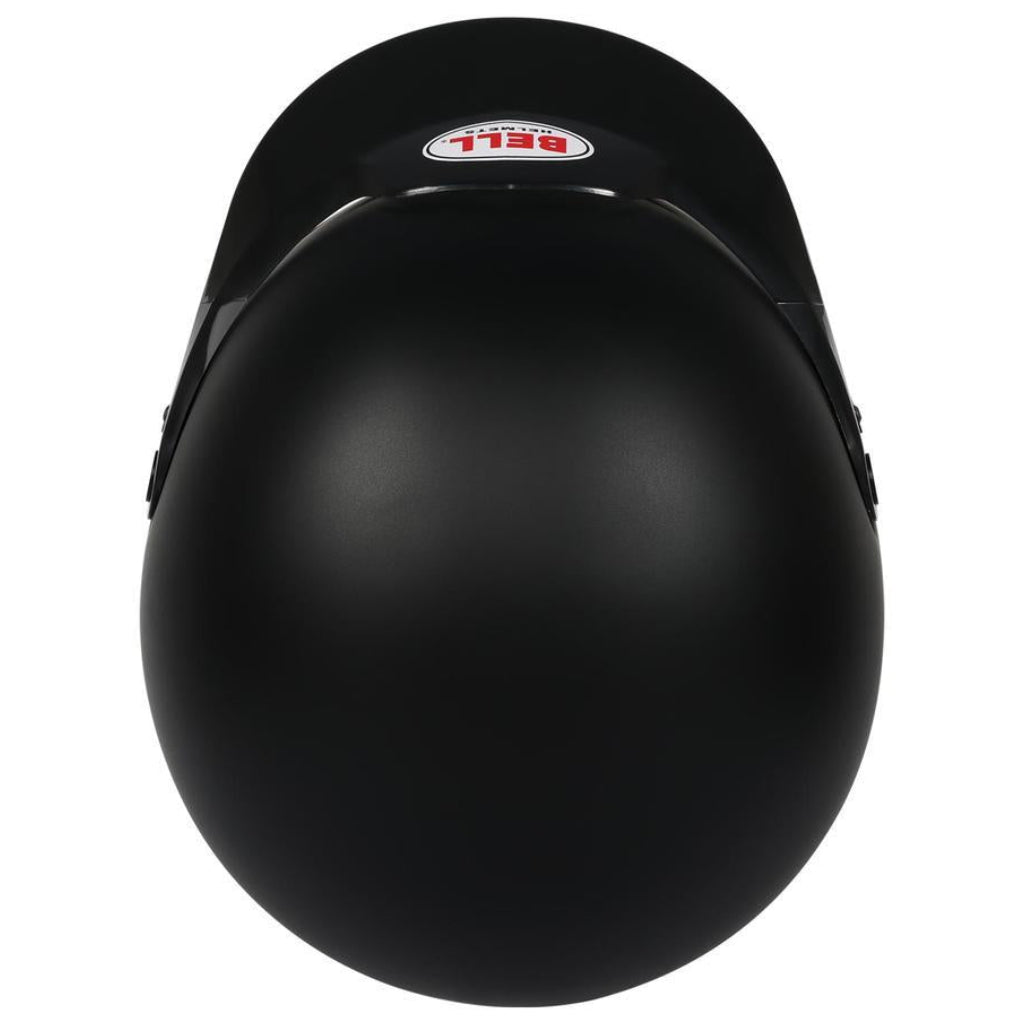 Bell MAG Sport matte black open face helmet top down shell view image
