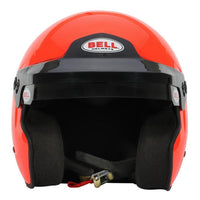 Thumbnail for Bell MAG Sport orange open face helmet front view showing interior padding image