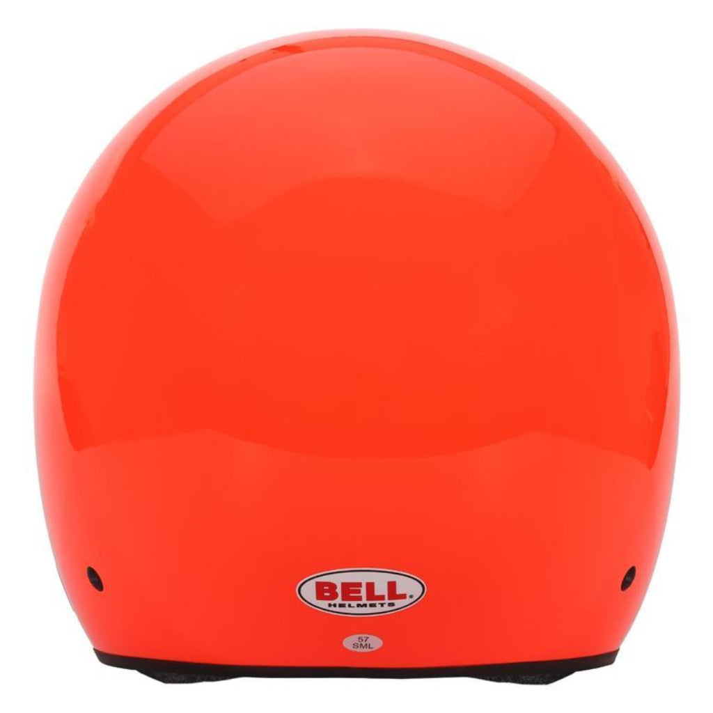 Bell MAG Sport orange open face helmet rear shell view image