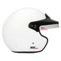 Thumbnail for Bell MAG Sport white open face helmet right side profile with visor hardware image