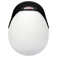 Thumbnail for Bell MAG Sport white open face helmet top view with visor peak image