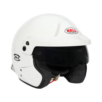 Thumbnail for Bell Mag-10 Pro white racing helmet front left angle
