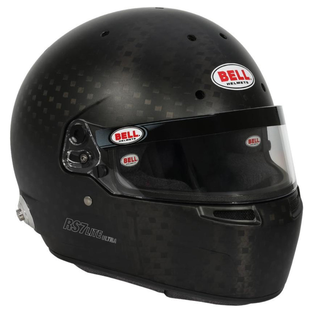 Bell RS7 Lite Ultra Carbon helmet front three quarter view image