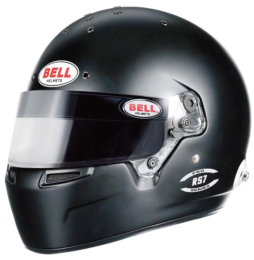 Front angled view of Bell RS7 Pro Helmet SA2025 in Black finish