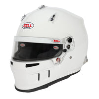 Thumbnail for Bell XR7 Pro SA2025 white auto racing helmet, three-quarter front left view image