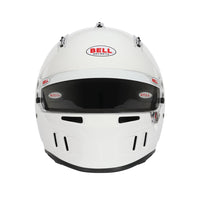 Thumbnail for Bell XR7 Pro SA2025 white auto racing helmet, front view showing chin vents image