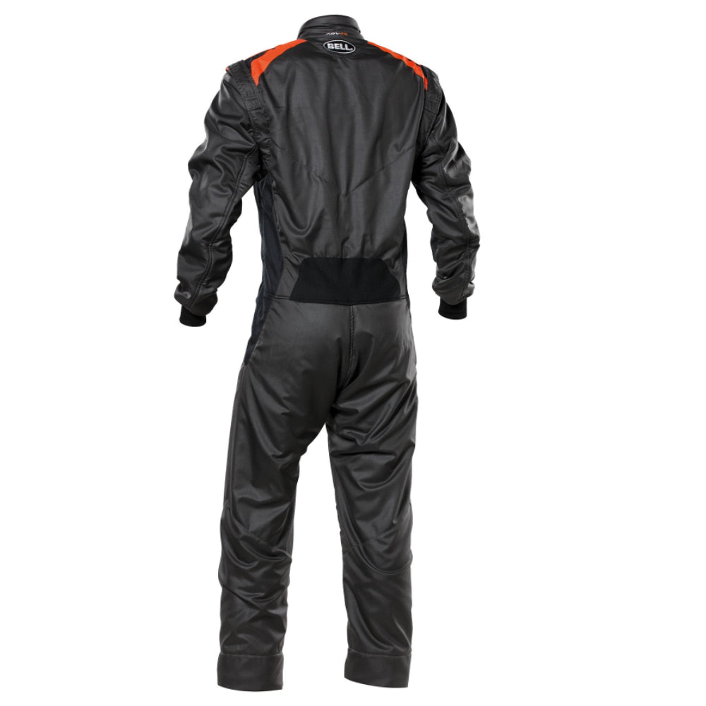 bell adv tx race suit dark grey orange back image