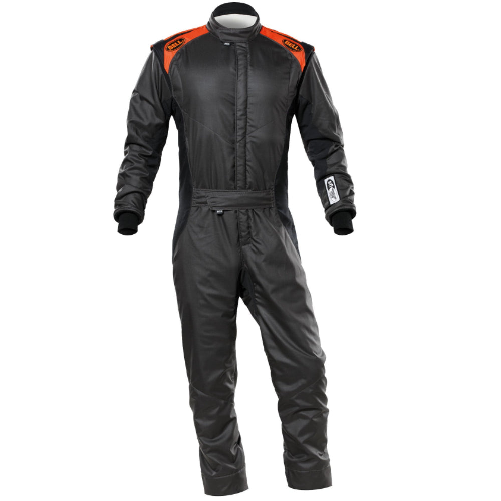 bell adv tx race suit dark grey orange front image