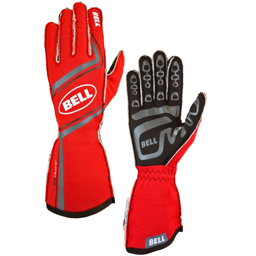 bell adv tx racing gloves red pair image