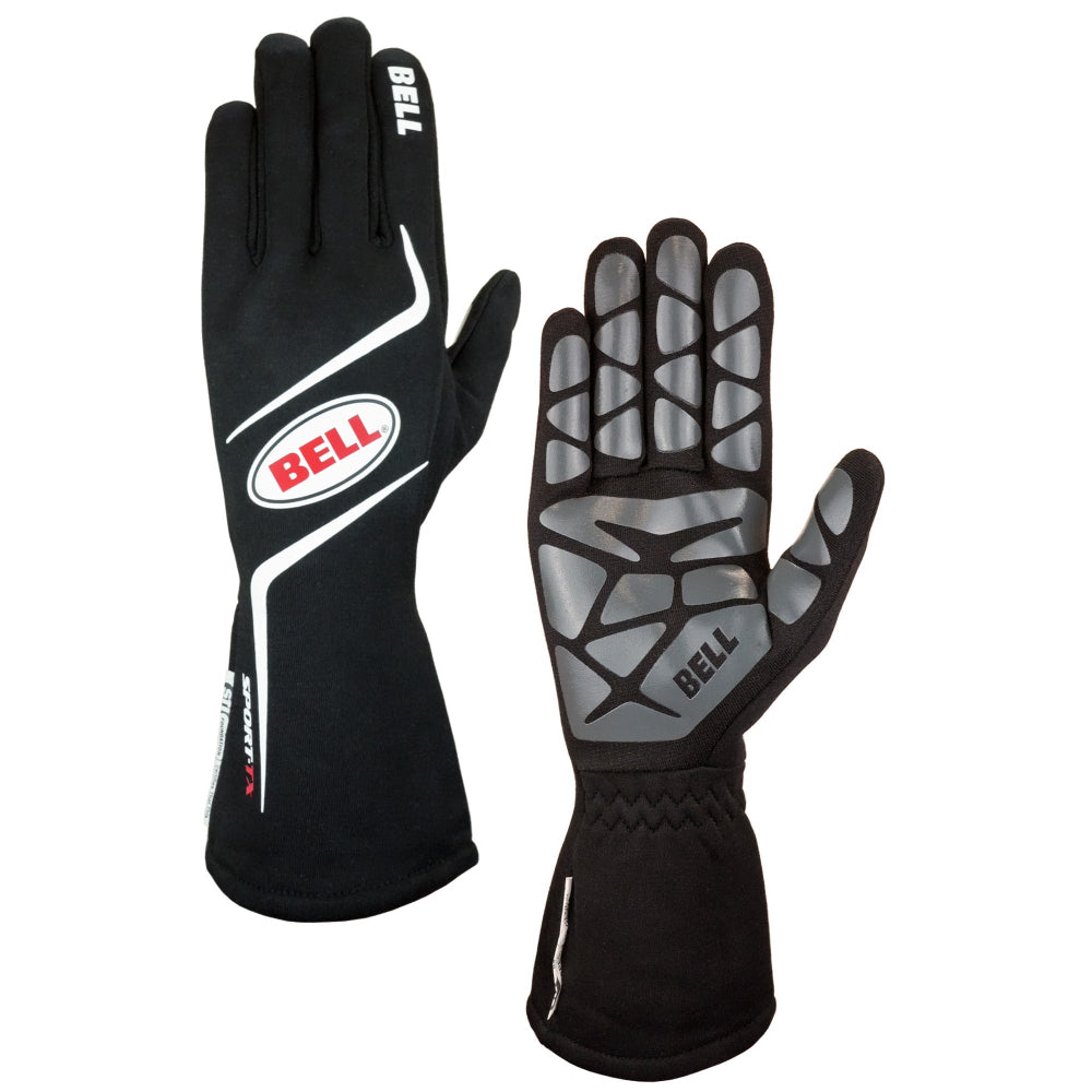 bell sport tx race gloves black dual view image