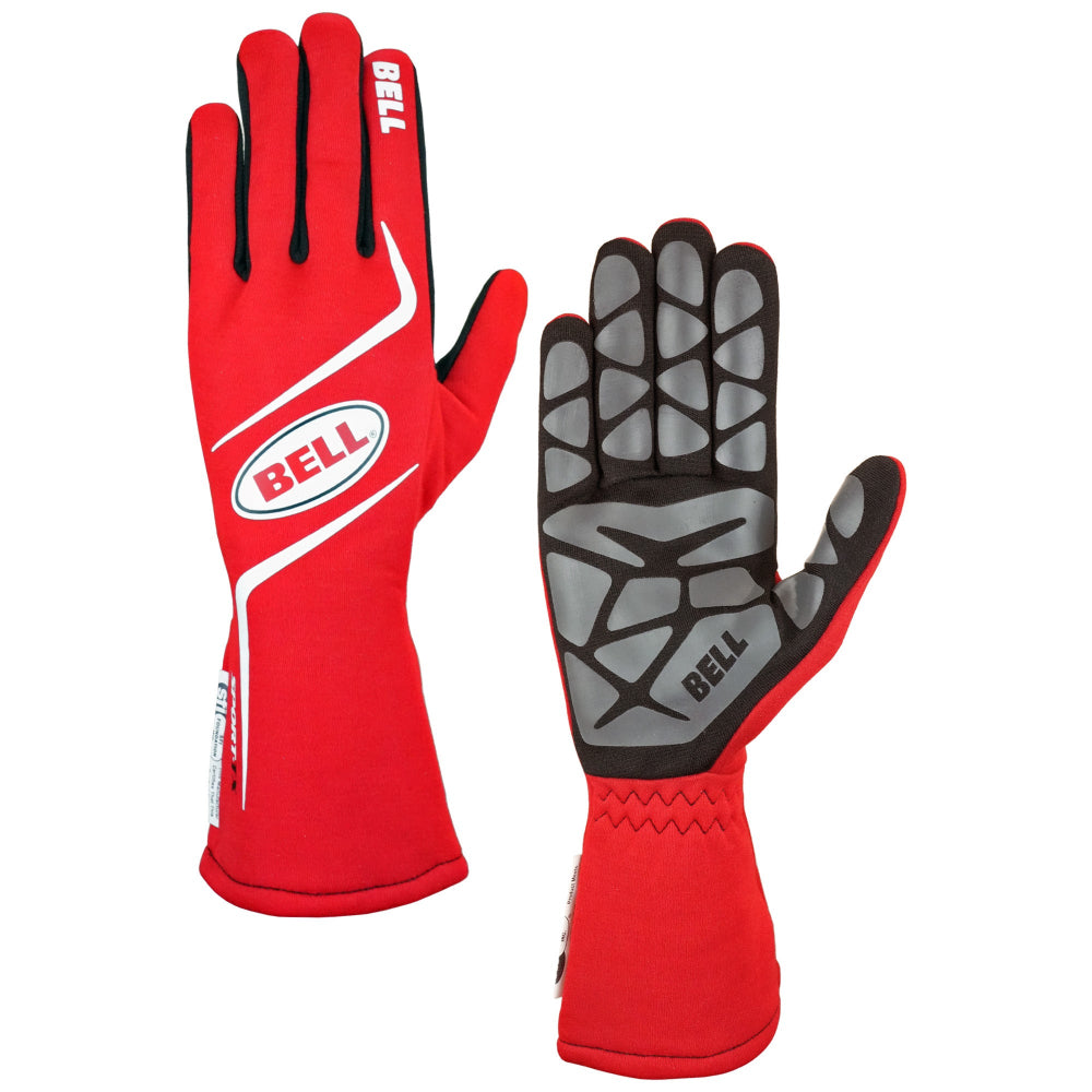 bell sport tx race gloves red dual view image