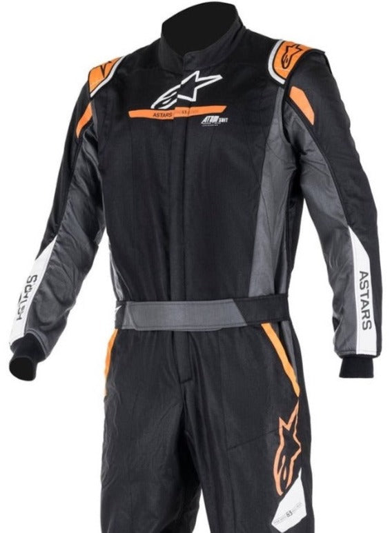 Alpinestars Atom Graphic Driver Race Suit Front Closeup Image