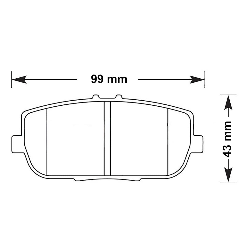 Carbotech rear brake pads CT1180 for the Mazda MX-5