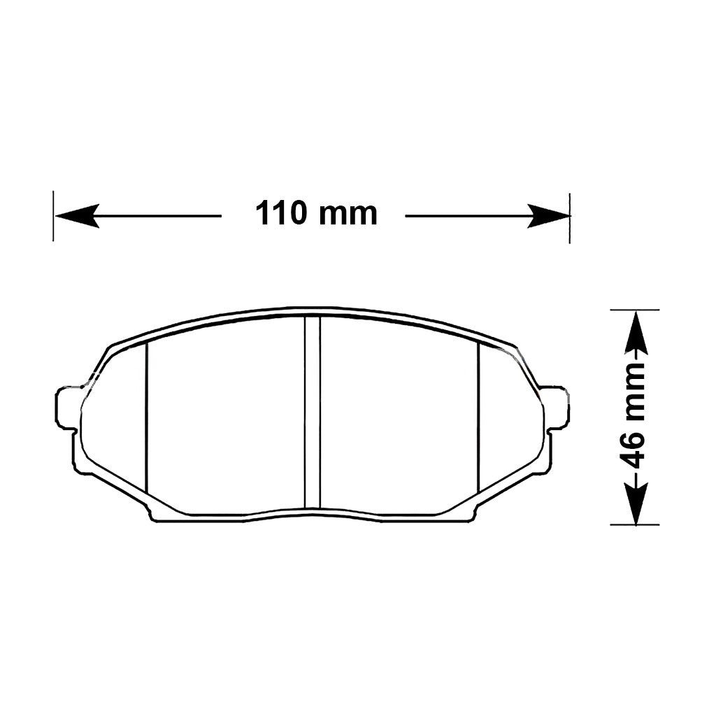 Carbotech CT525 front brake pads for the Gen 1 Mazda Miata
