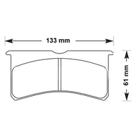 Thumbnail for Carbotech CTW7420 racing brake pads for the Willwood Superlight Bridgebolt caliper