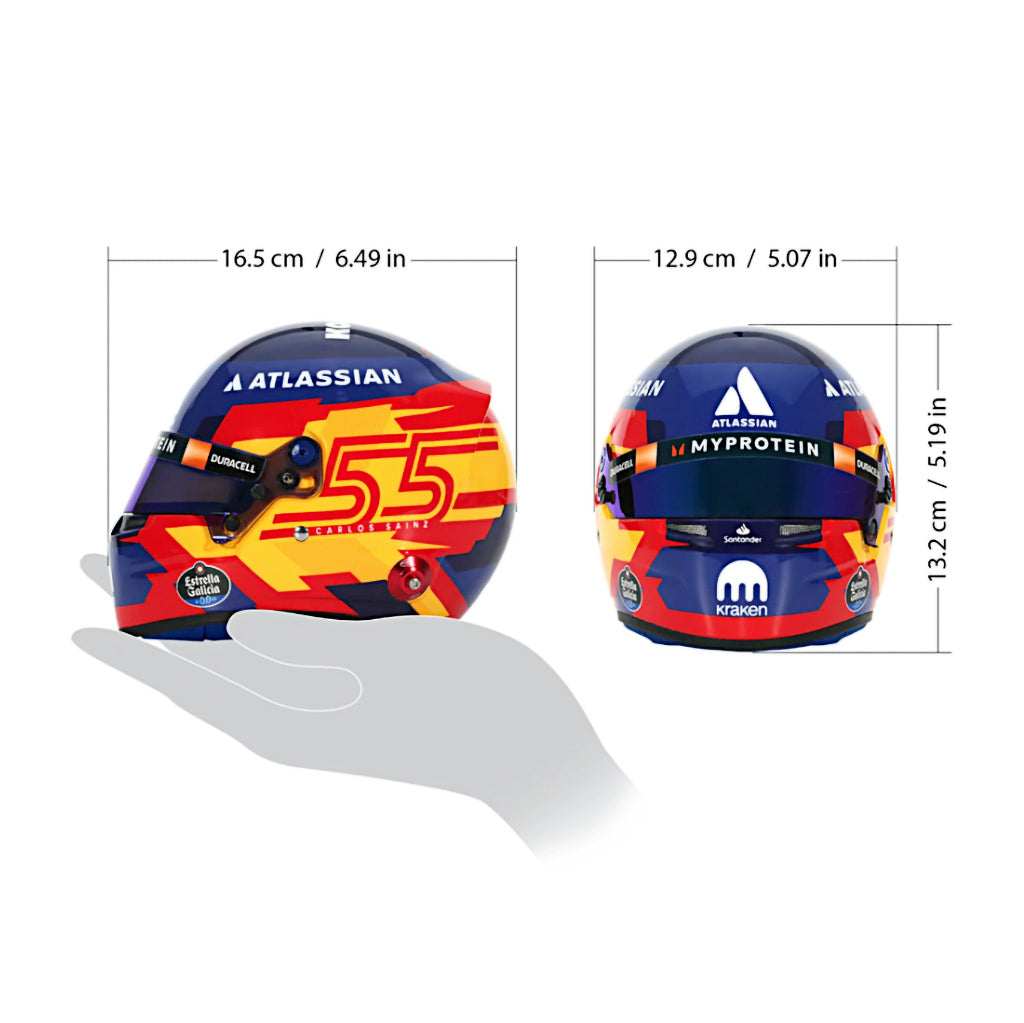 Bell HP77 Carlos Sainz 1:2 Scale F1 Mini Helmet | Williams 2025 F1 Season