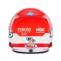 Thumbnail for Charles Leclerc 2026 F1 mini helmet rear view with Bell branding and number 16 details