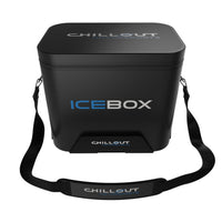 Thumbnail for Chillout Systems IceBox Cooler System 17L angled view with shoulder strap and black cooler body.