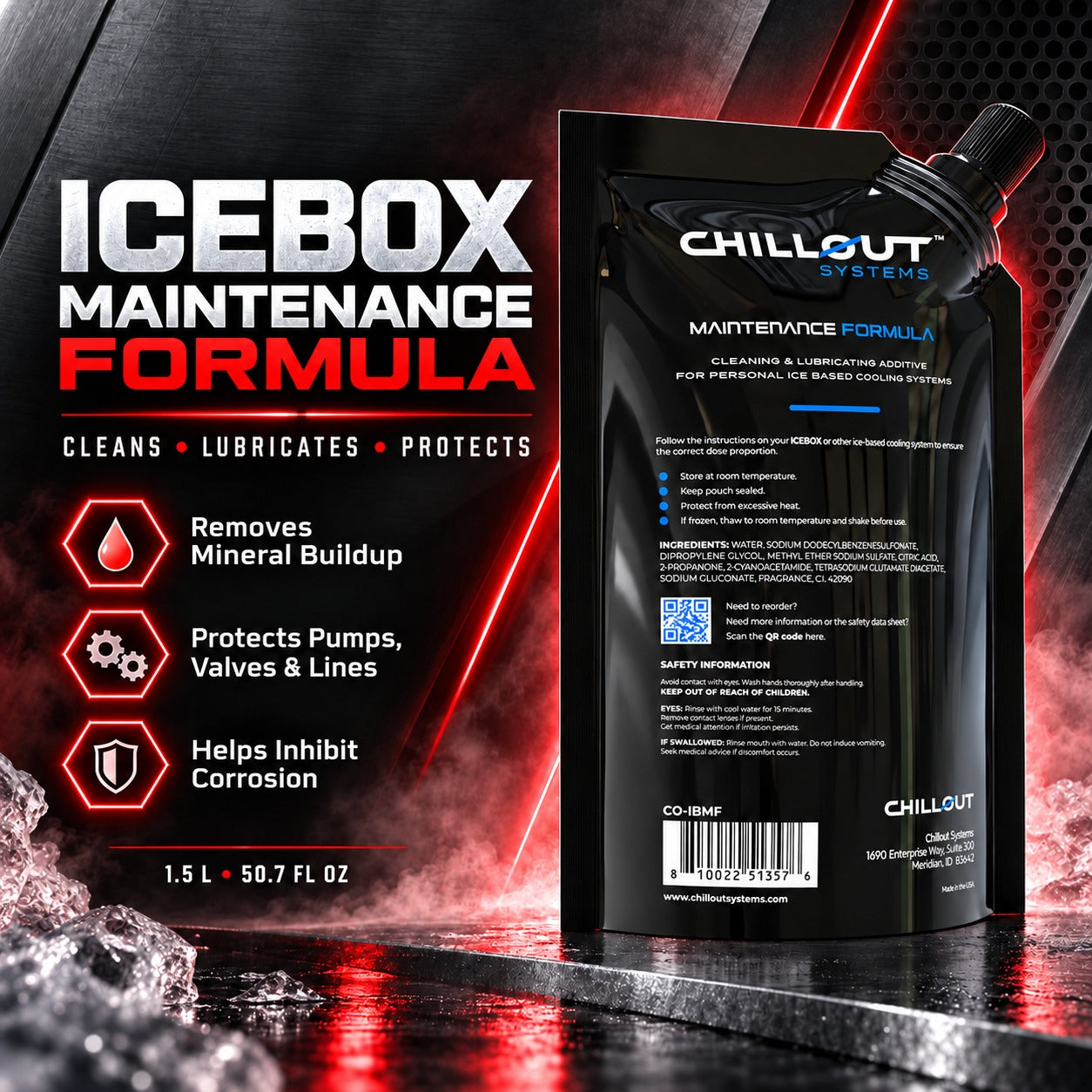 Chillout Systems IceBox Maintenance Formula with cleaning, lubrication and corrosion protection features