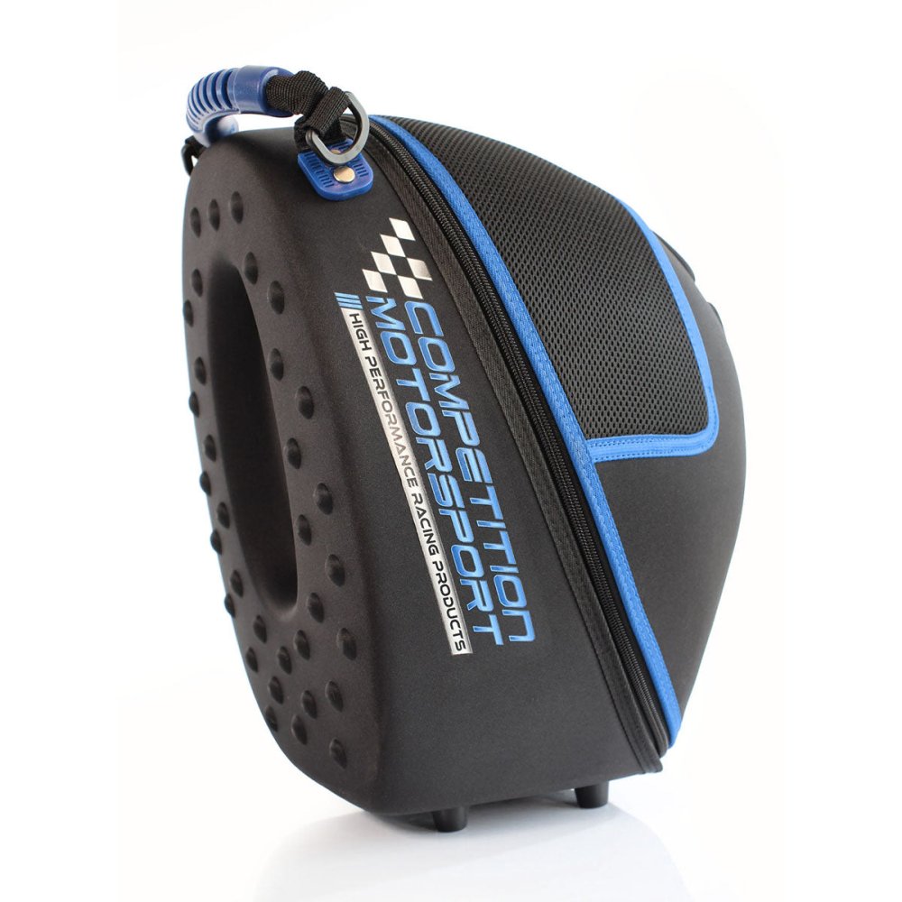 CMS Performance racing helmet bag rear view showing ventilated mesh panel image
