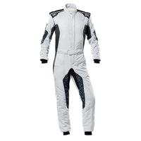 Thumbnail for OMP TECHNICA HYBRID RACE SUIT silver / black front image