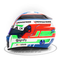 Thumbnail for Kimi Antonelli 2025 F1 Bell mini helmet right side profile showing tricolore graphics image