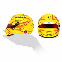 Thumbnail for Lewis Hamilton 2026 F1 Bell 1:2 scale mini helmet scale comparison image on white background