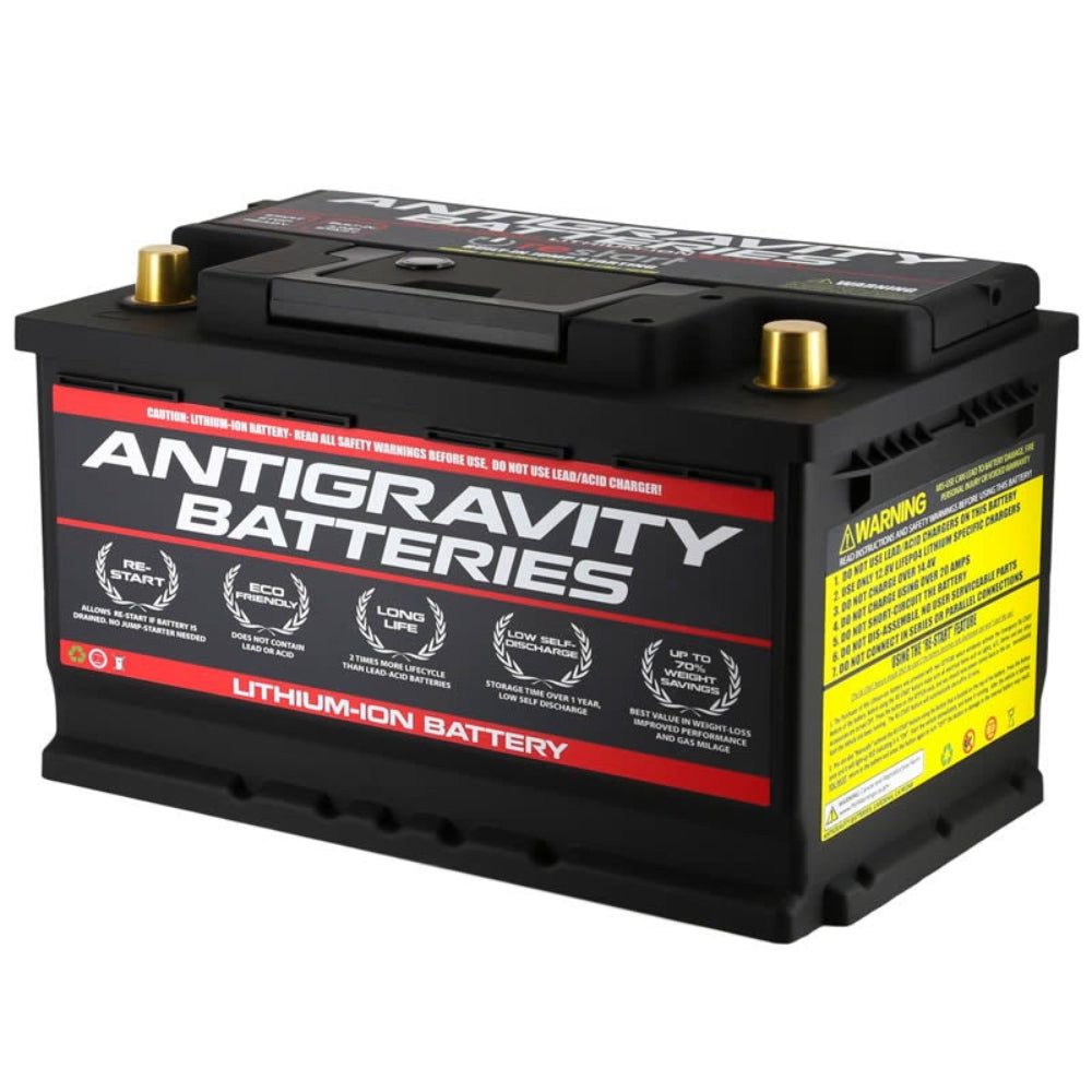 Antigravity H5 RE-START battery side warning label and charging instructions-image