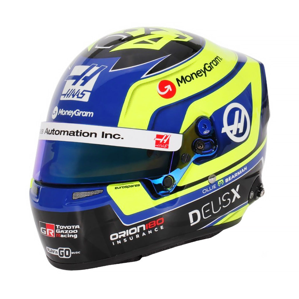 Bell HP77 Oliver Bearman 1:2 Scale F1 Mini Helmet | Haas 2025 F1 Season