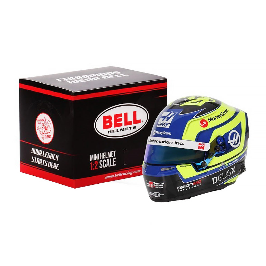 Bell HP77 Oliver Bearman 1:2 Scale F1 Mini Helmet | Haas 2025 F1 Season