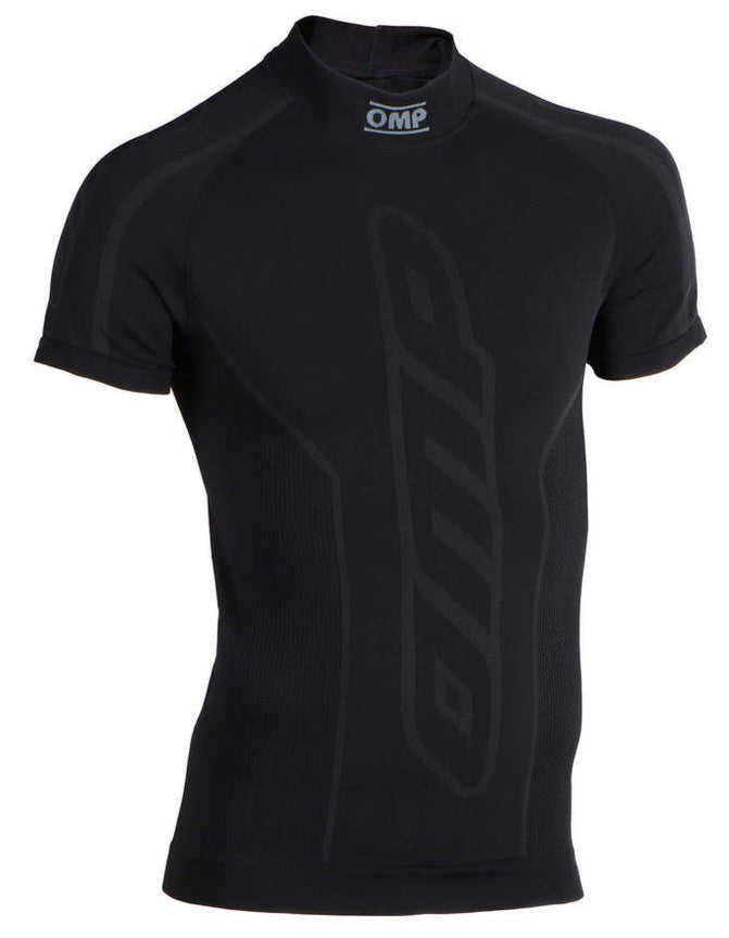 OMP Karting Underwear Short Sleeve Shirt in Black - Technical fabric for moisture-wicking performance