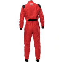 Thumbnail for OMP KS-4 red kart racing suit rear view image