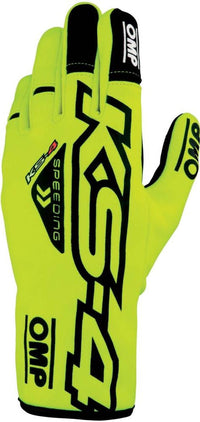 Thumbnail for omp-ks4-karting-gloves-yellow-black