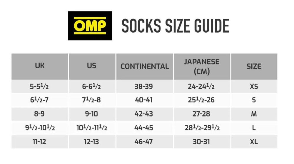 OMP Nomex Socks - Competition Motorsport