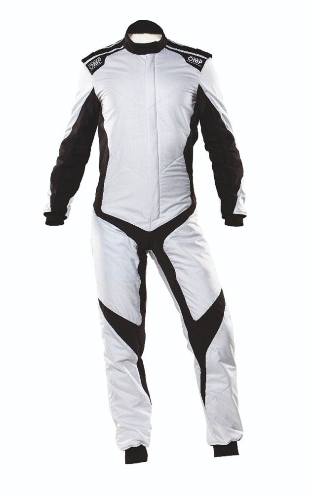 OMP One Evo X Racing Driver Race Suit  Grey Front Image