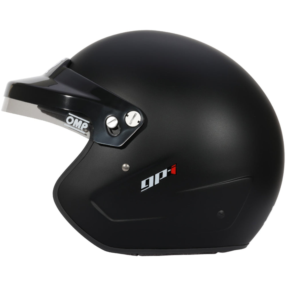 omp gp1 open face helmet matte black side image