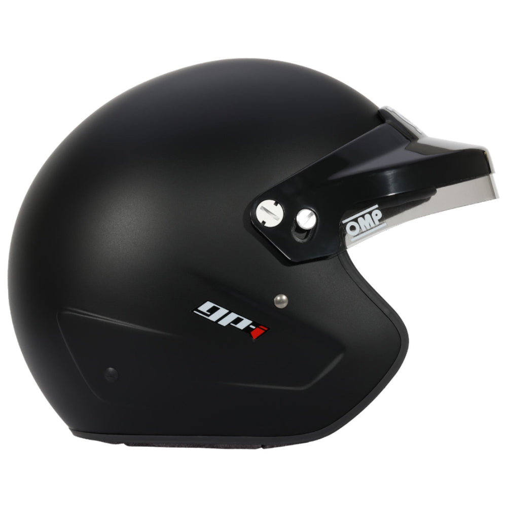 omp gp1 open face helmet matte black side images