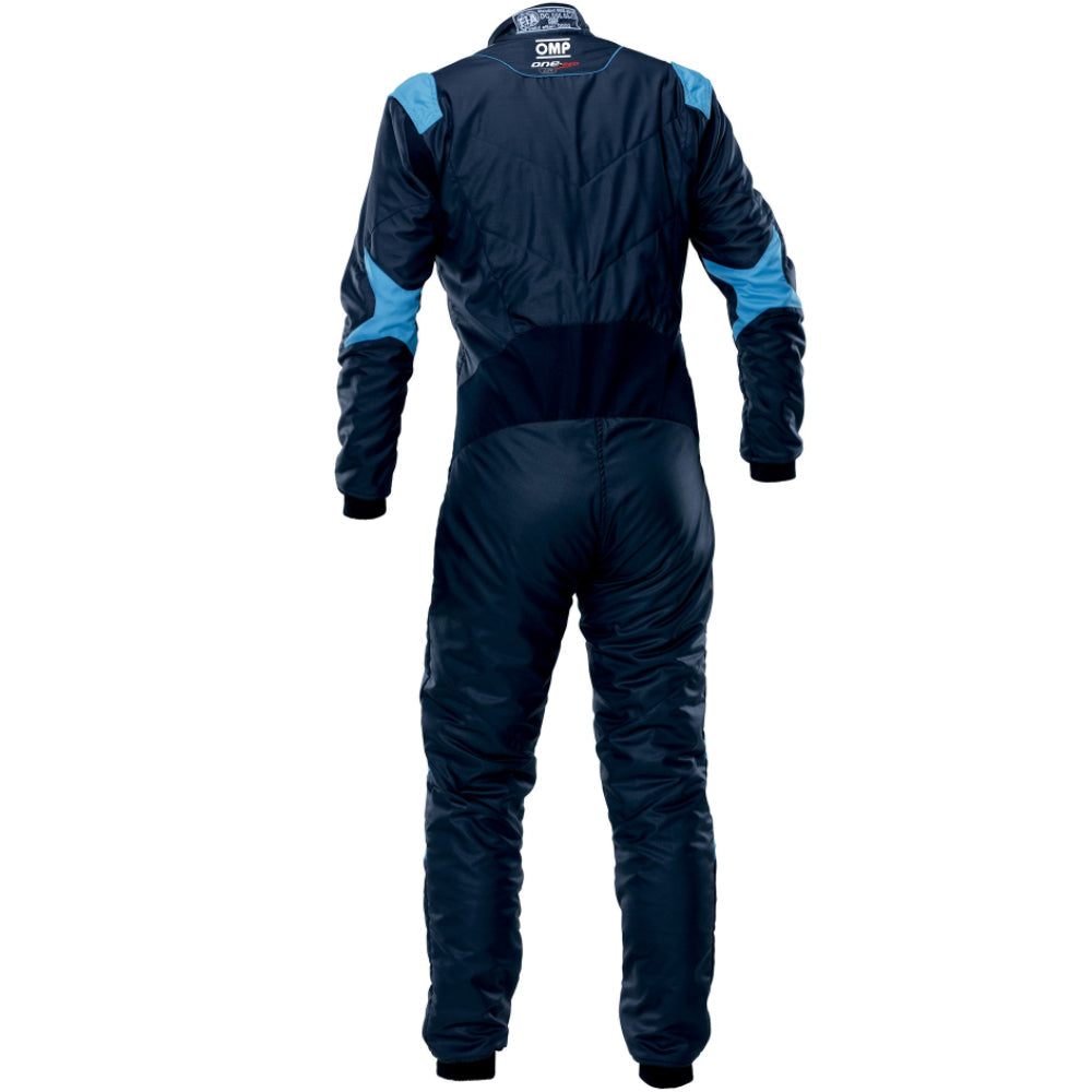 omp one evo air racing suit navy rear image