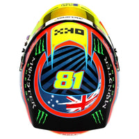 Thumbnail for Oscar Piastri 2026 F1 mini helmet top view showing number 81, Australian flag, and bright McLaren-inspired design