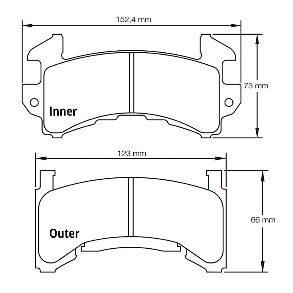 Pagid Racing Brake Pads No. 1595USA (Front)
